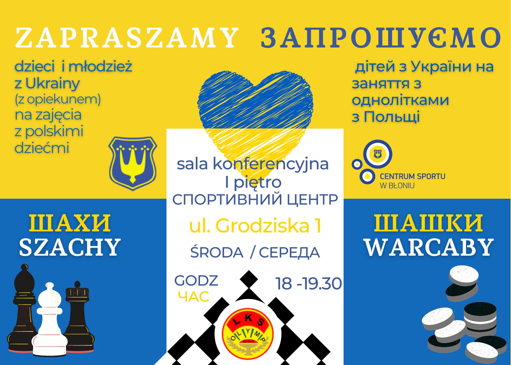 Bezpłatne treningi szachowe i warcabowe w Klubie LKS OLYMP